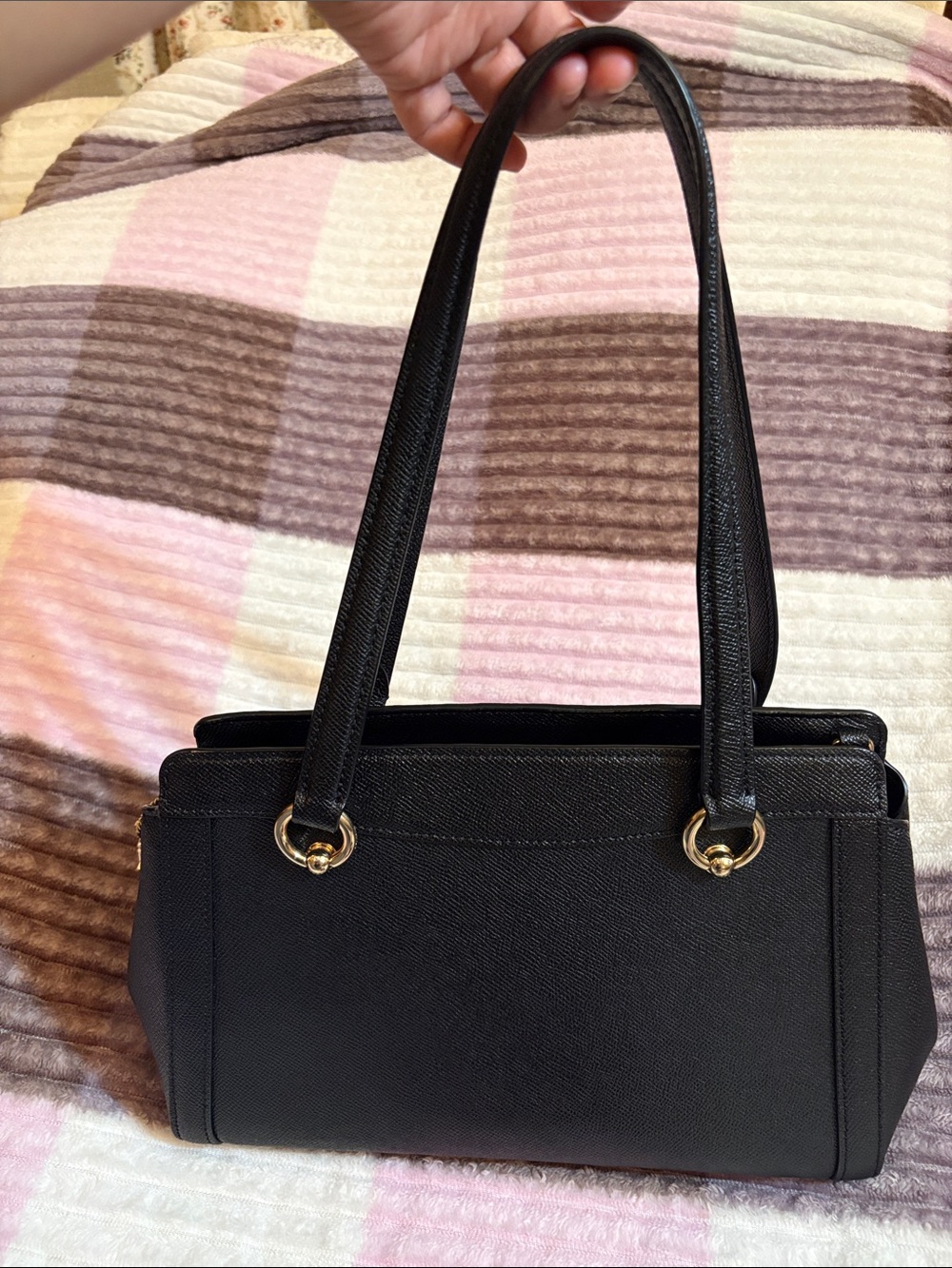 Coach Kailey Carryall Black in Crossgrain Leather - Picture 2 of 14